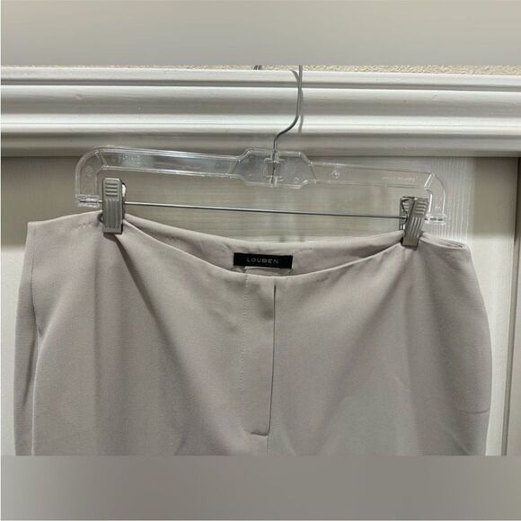 Louben Womens Pants Nordstrom Ivory Dress Pants Size 14 Straight Leg Slacks - Picture 9 of 11